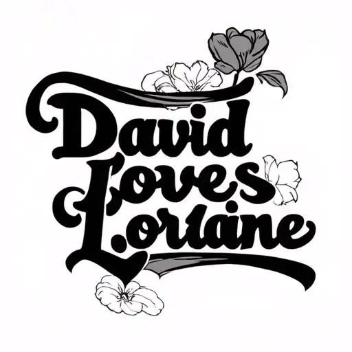 "David Loves Lorraine " Italian tattoo design idea