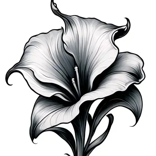 Calla Lilies tatoo tribal inspired design featuring tattoo design idea