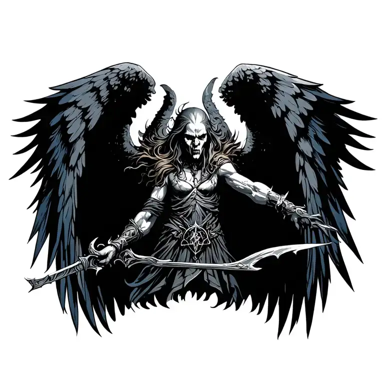 archangel uriel tattoo design idea