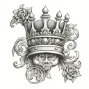 6 Point Crown tattoo design idea