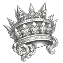 6 Point Crown tattoo design idea