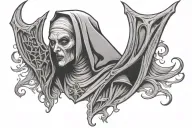 Devil nun tattoo design idea