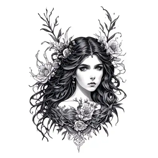 Persephone underworld tattoo design tattoo design idea