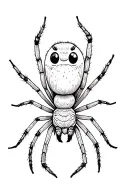 jumping spider cute tattoo design idea