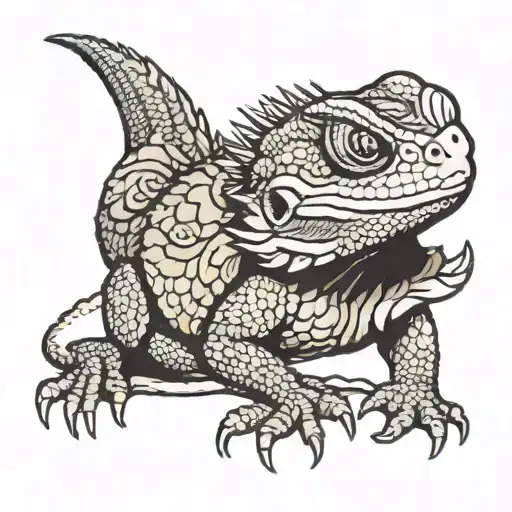 Bearded Dragon tattoo design idea