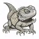 Bearded Dragon tattoo design idea
