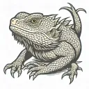 Bearded Dragon tattoo design idea