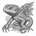 Bearded Dragon tattoo design idea