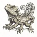 Bearded Dragon tattoo design idea