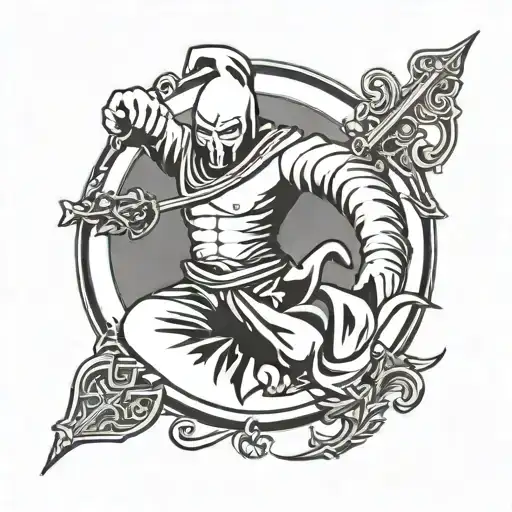 wutang clan logo shaolin style design tattoo design idea