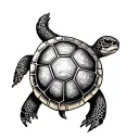 turtle and one direction members incorporated tattoo design idea