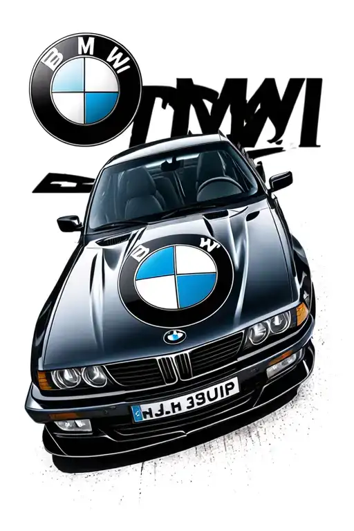 logo bmw  bmw car front tattoo design idea