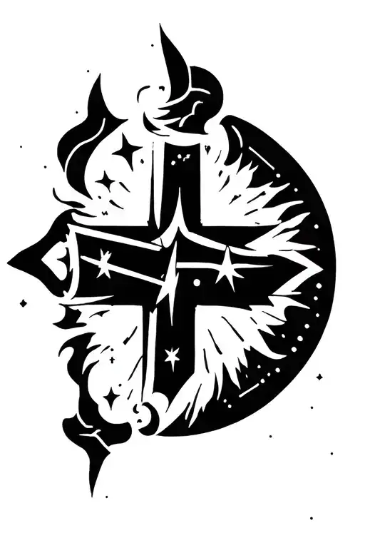 southern cross constellation tattoo design idea