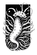 Nudibranch tattoo design idea