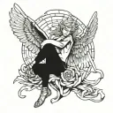 Fallen Angel lucifer tattoo design idea