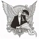 Fallen Angel lucifer tattoo design idea