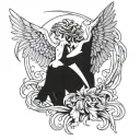 Fallen Angel lucifer tattoo design idea