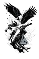 icarus falling right courage left side balance up from the icarus no risk no story down from ut story tattoo design idea
