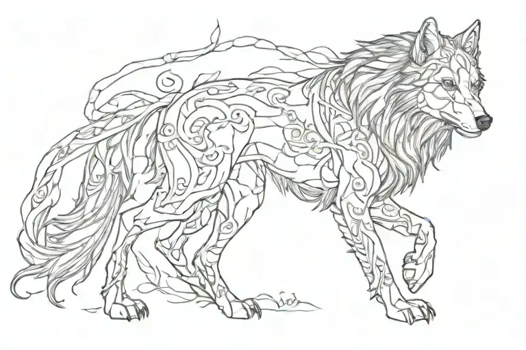 lobo Sarah J Maas tattoo design idea