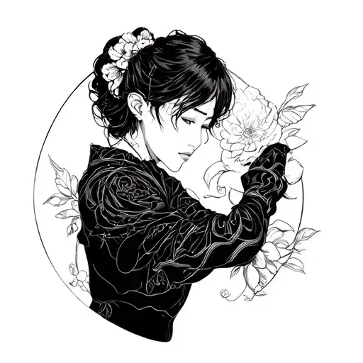 manga panel sleeve tattoo design idea