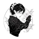 manga panel sleeve tattoo design idea