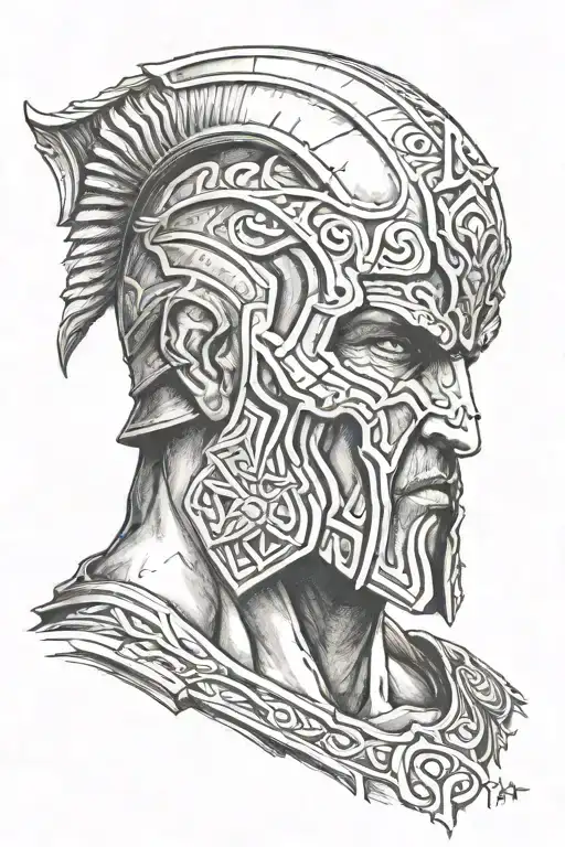 ares god of war tattoo design idea