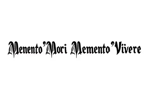 "Memento Mori Memento Vivere" tattoo design idea