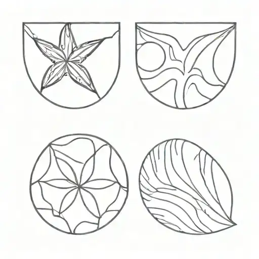 Sand dollar and a wave crashing tattoo design idea