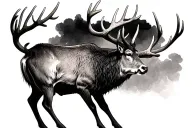 Scottish Stag tattoo design idea