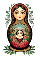 nesting doll tattoo design idea