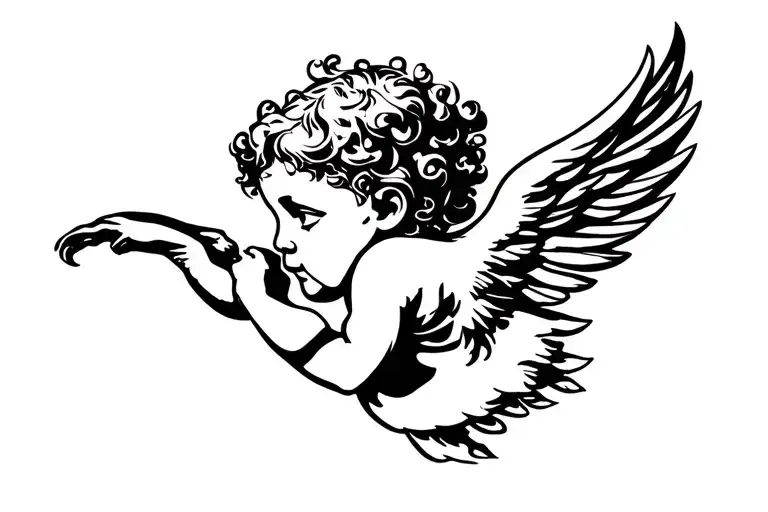 Cherub tattoo design idea