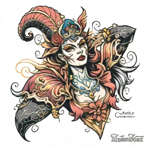 Badajoz carnival tattoo design idea