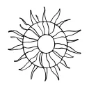sun, coffee bean morphing tattoo design idea