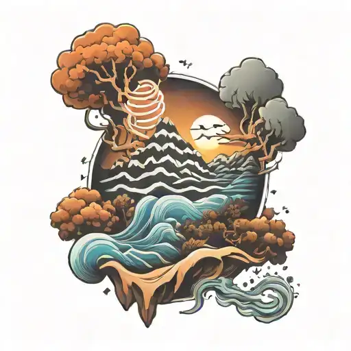 Zig Zag weather tattoo design idea