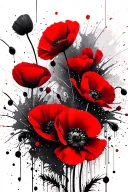 Wild poppies tattoo design idea