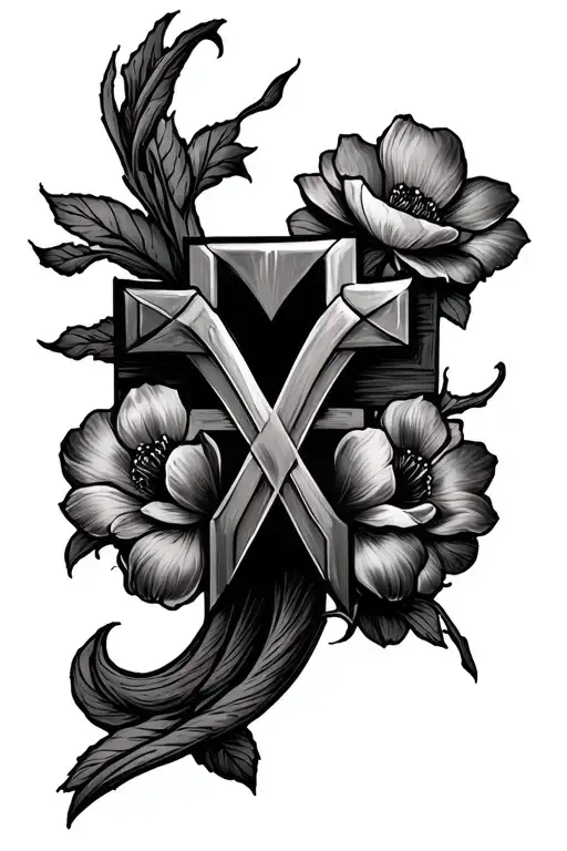 a stiched cross tattoo tattoo design idea