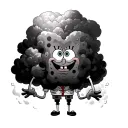 SpongeBob cloud filled Arrange several clouds for a whimsical effect tattoo design idea