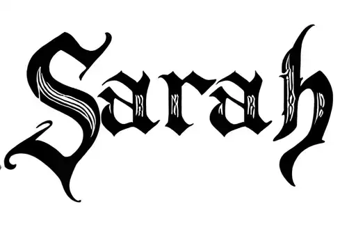 "Sarah" tattoo design idea