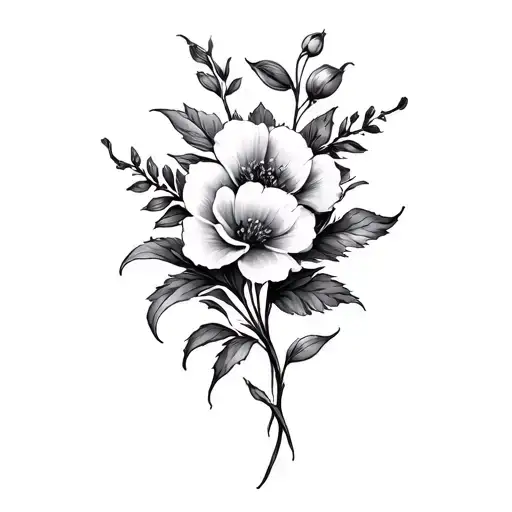 Filler Floral tattoo design idea