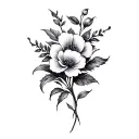 Filler Floral tattoo design idea