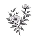 Filler Floral tattoo design idea