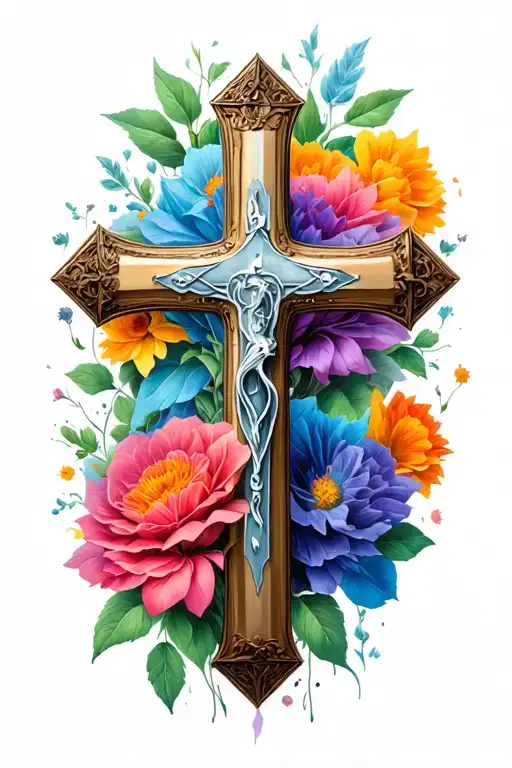 Cross tattoo design idea