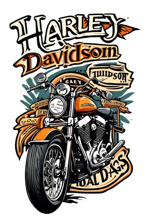 .Harley Davidson logo tattoo design idea