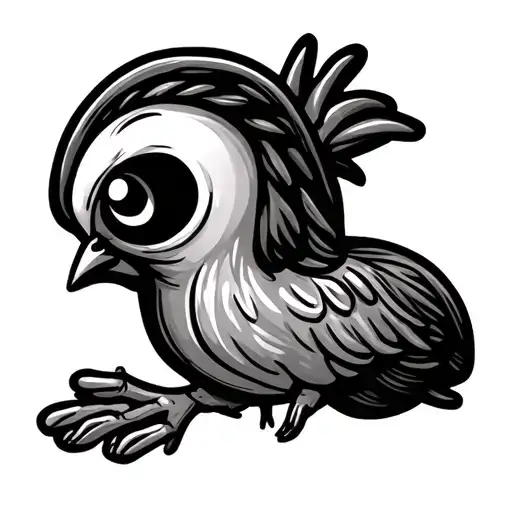 BEAN BODY OUTLINE THAT LOOKS LIKE A CHICKEN tattoo design idea