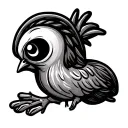 BEAN BODY OUTLINE THAT LOOKS LIKE A CHICKEN tattoo design idea