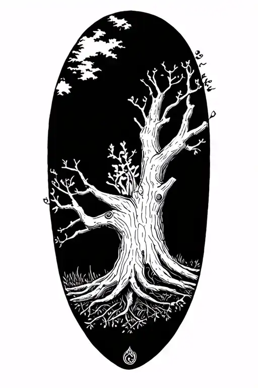 treaty oak revival tattoo design idea