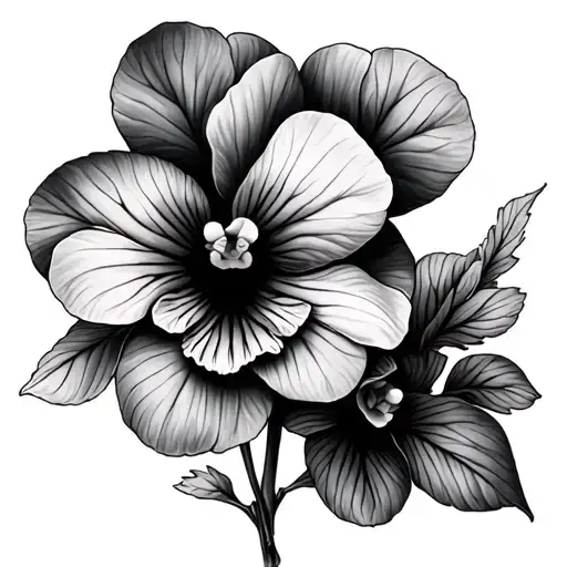 African Violet tattoo design idea