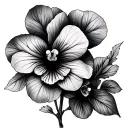 African Violet tattoo design idea