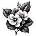 African Violet tattoo design idea