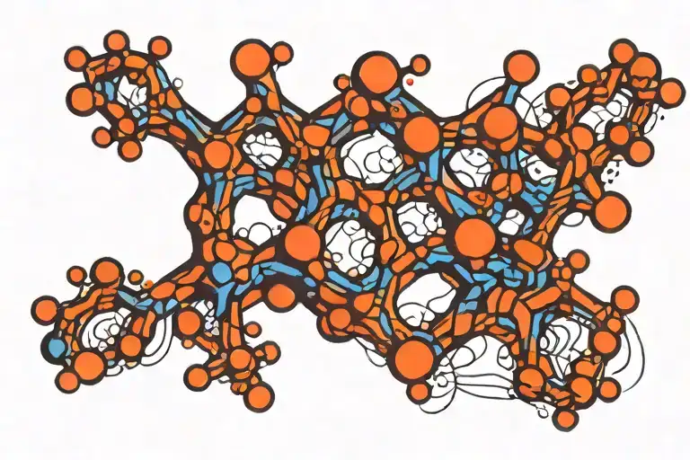 testosterone molecule forming the shape tattoo design idea